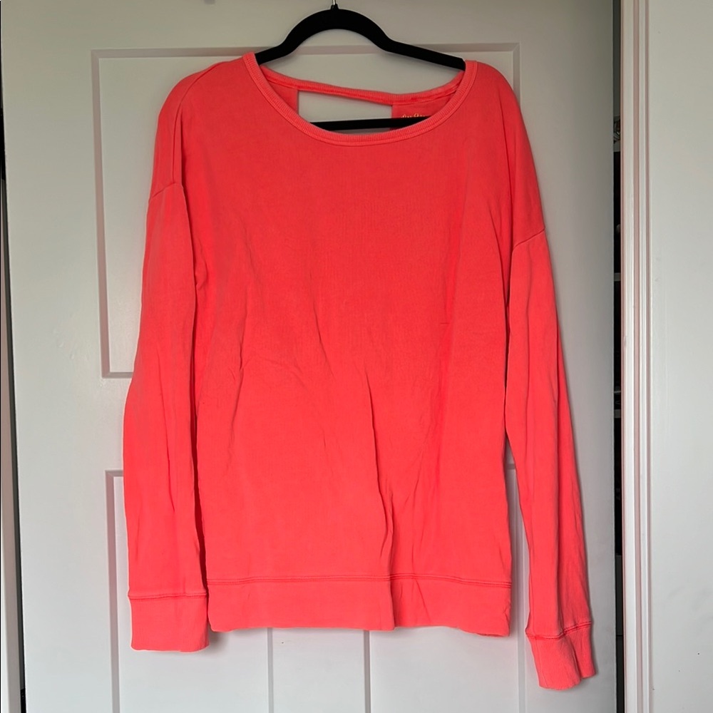Neon luxletic sweatshirt- open back